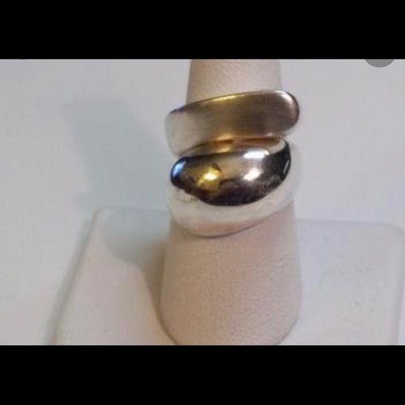 Silpada Retired Sterling Silver Dual Textured Ring, size 7 - Picture 2 of 2